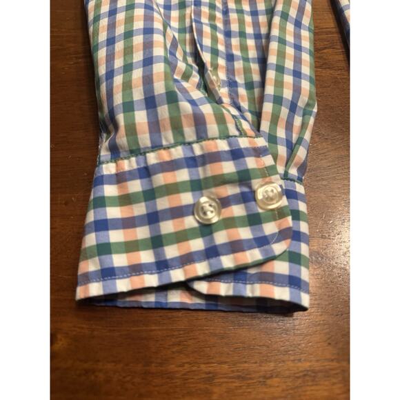 XL Orvis Active Fit Nonstop Twill Pink Green Check Long Sleeve Shirt Button Up - Picture 6 of 12